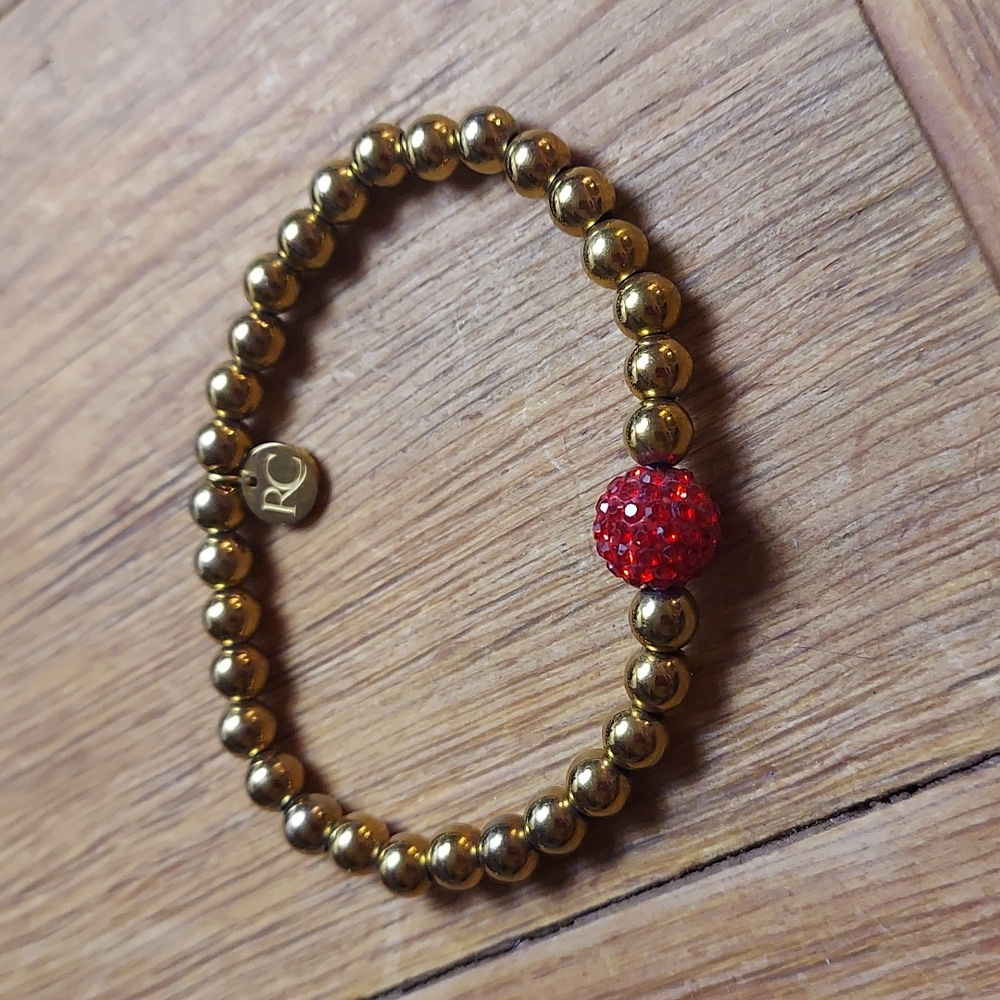 🤍 Rustic Cuff Ireland Gold Red Bracelet